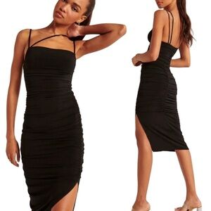 NWT // Abercrombie - Strappy Asymmetrical Ruched Dress